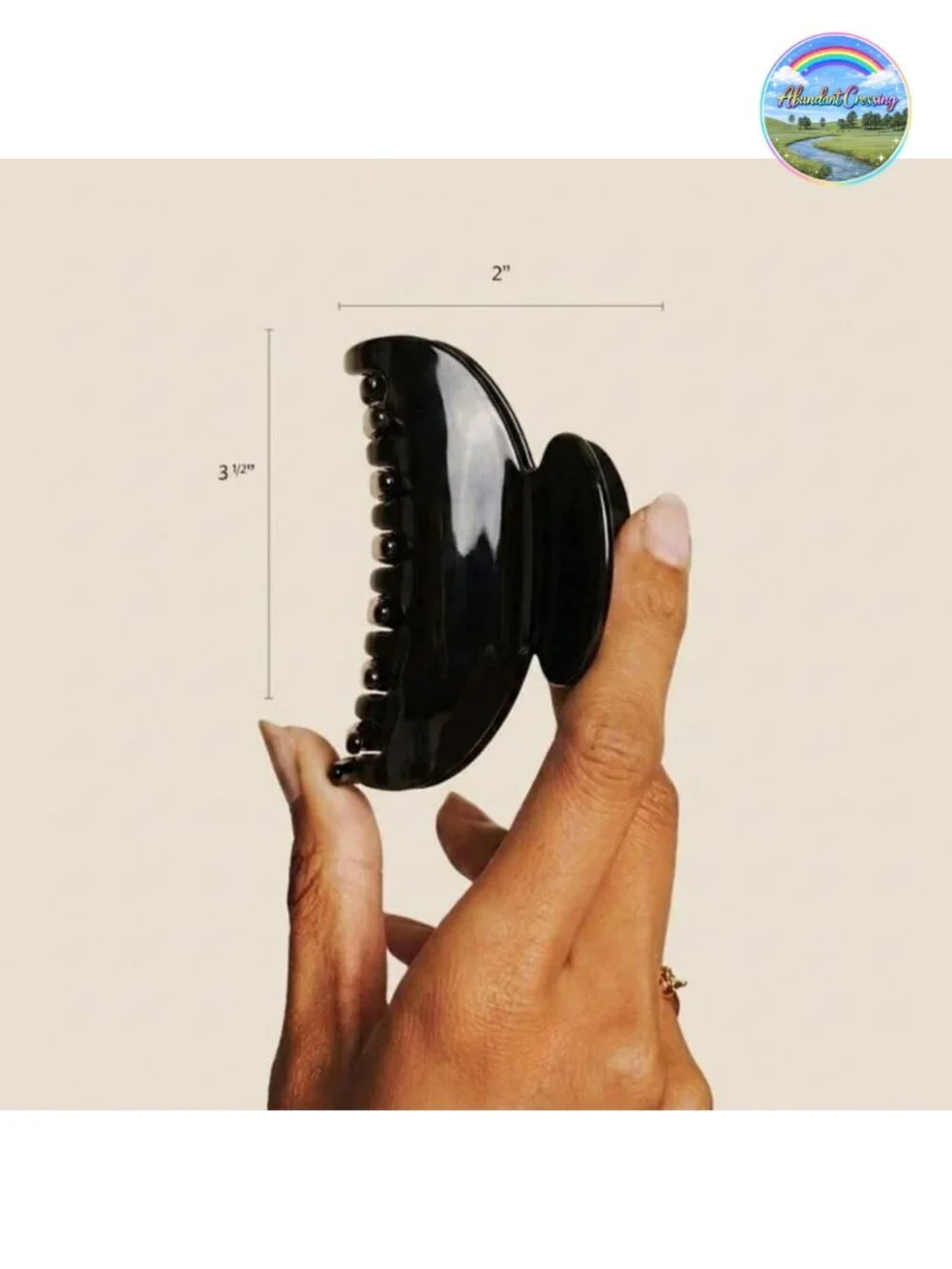 Handmade French Cellulose Acetate Claw Clip, Slip-Free Hold for All Hair Types